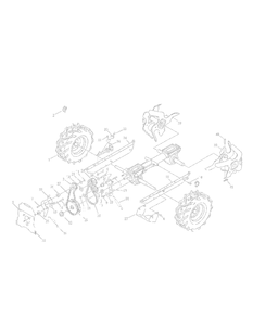 Drive System Diagram and Parts List for 21AA40M1052 2009 Yard Machines Tiller